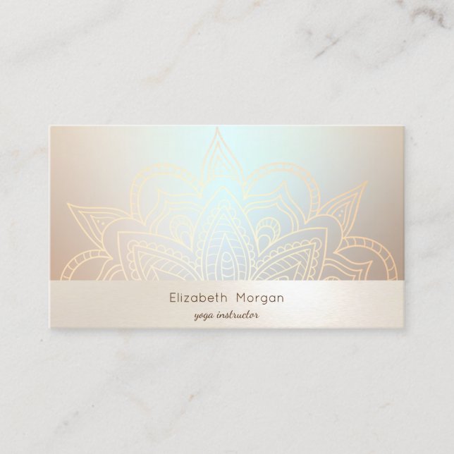 Carte De Visite Élégant Moderne Mandala Professionnel Lumineux (Devant)