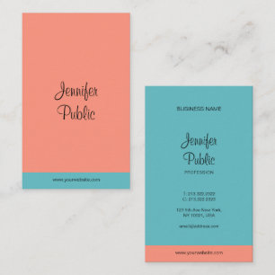 Carte De Visite Élégant moderne manuscrit Nom de script Trend Colo