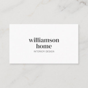 Carte De Visite Élégant Moderne Minimaliste Blanc Professionnel
