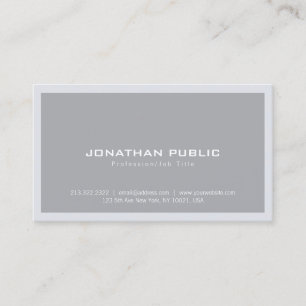 Carte De Visite Élégant moderne minimaliste tendance Gris clair si