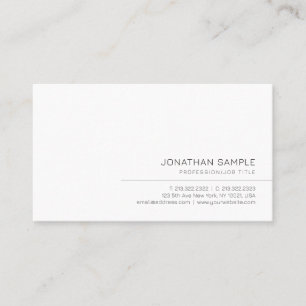 Carte De Visite Élégant moderne Modèle minimal Votre texte personn