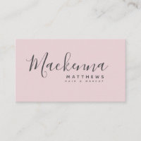 Élégant moderne Nom personnalisé Blush Pink Salon