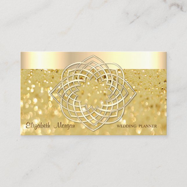 Carte De Visite Elégant moderne, Parties scintillant Bokeh, Fronti (Devant)