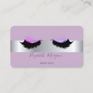 Carte De Visite Élégant Moderne Professionnel Argent Faux Lashes
