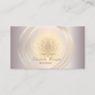 Carte De Visite Élégant Moderne Rose Gold Froid, Cercles dorés Lot