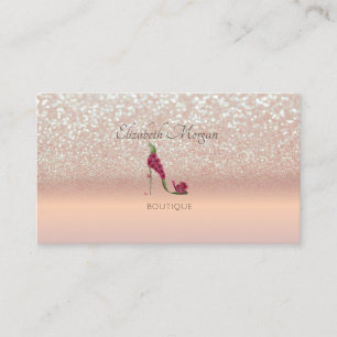Carte De Visite Élégant moderne, Rose Parties scintillant or Bokeh