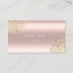 Carte De Visite Élégant Moderne Simple,Dots,Or Rose
