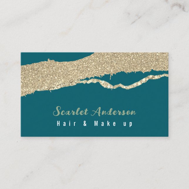 Carte De Visite Élégant moderne simple gliterie (Devant)