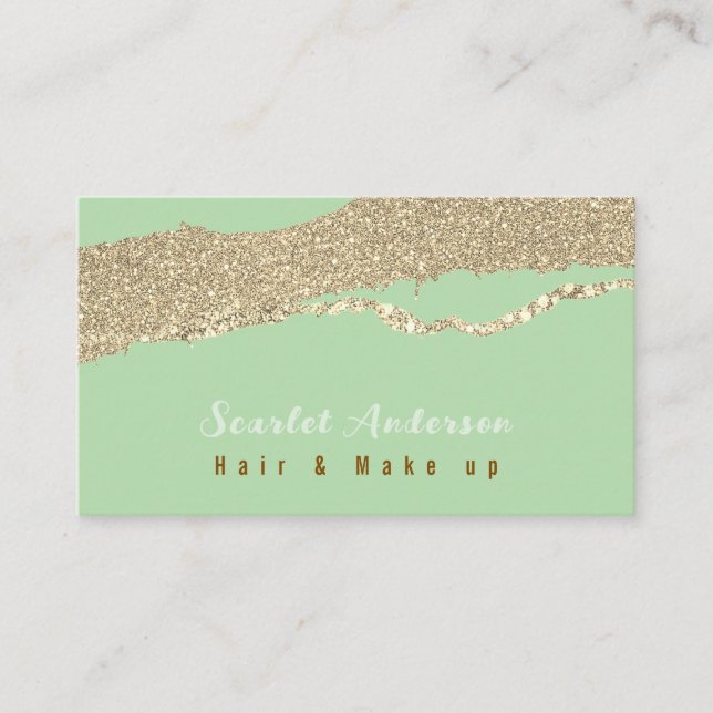 Carte De Visite Élégant moderne simple gliterie (Devant)