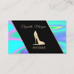 Carte De Visite Élégant Moderne Talon Haut Holographique