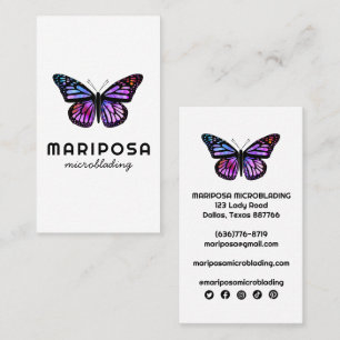 Carte De Visite Elégant Monarch Butterfly Esthetician Beauty Salon