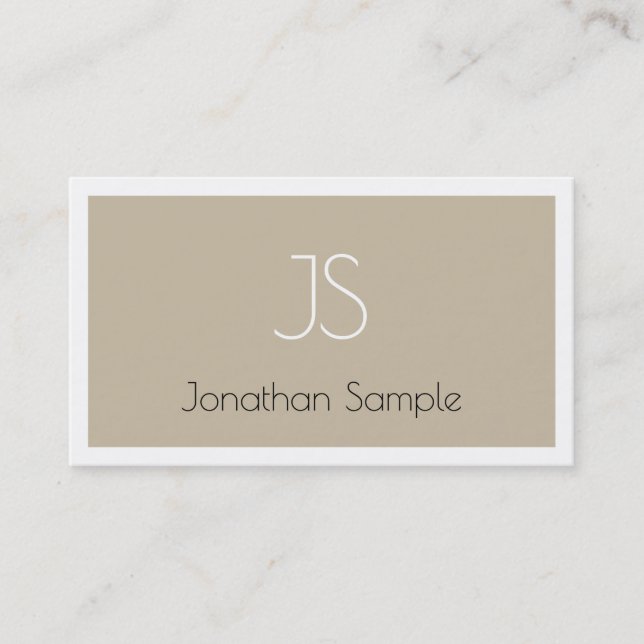 Carte De Visite Élégant Monogram Elite Design élégant simple luxe (Devant)
