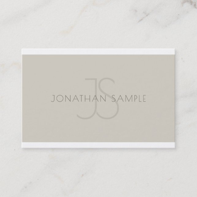 Carte De Visite Élégant Monogram Professional Modèle élégant Luxe (Devant)