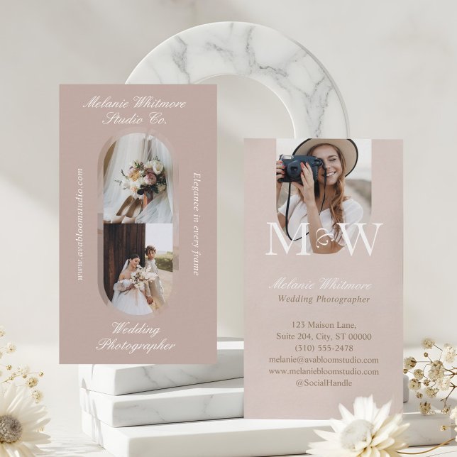 Carte De Visite Elegant Monogram Wedding Photographer Arch Photos (Elegant Monogram Wedding Photographer Arch Photos Business Card)