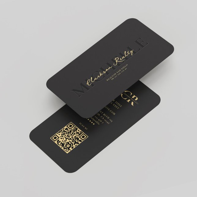 Carte De Visite Élégant Monogramme Black Gold Professionnel Modern (Elegant Monogram Black Gold Professional Modern Business Card
)
