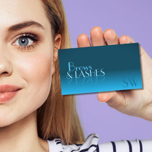 Carte De Visite Élégant Monogramme classique de police miroir de d