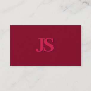 Carte De Visite Élégant Monogramme Luxe Papier épais Premium