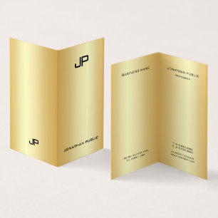 Carte De Visite Élégant Monogramme moderne Faux Gold Professional