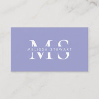 Élégant monogramme moderne lavande professionnel