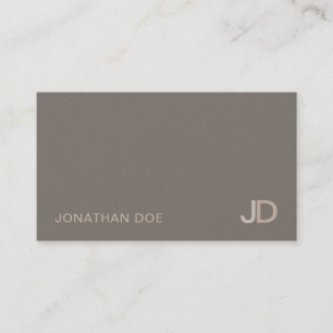 Carte De Visite Élégant Monogramme Moderne Luxe Pearl Finish