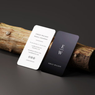 Carte De Visite Élégant Monogramme moderne minimaliste professionn