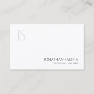 Carte De Visite Élégant Monogramme moderne Modèle design simple