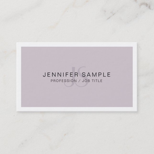Carte De Visite Élégant Monogramme moderne Simple chic graphique t (Devant)