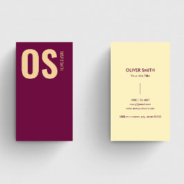 Carte De Visite Élégant monogramme professionnel Bourgogne