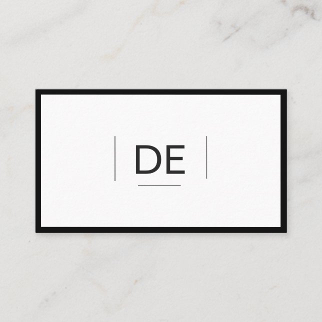 Carte De Visite Élégant Monogramme Professionnel Custom Social Med (Devant)