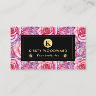 Carte De Visite Élégant Motif de mosaïque rose