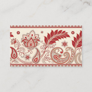 Carte De Visite Élégant motif floral de la marguerite rouge - trad