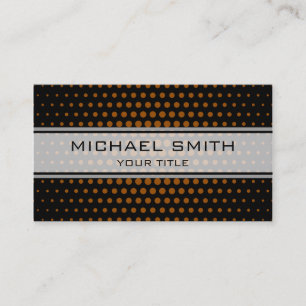 Carte De Visite Élégant Motif Polka Brown