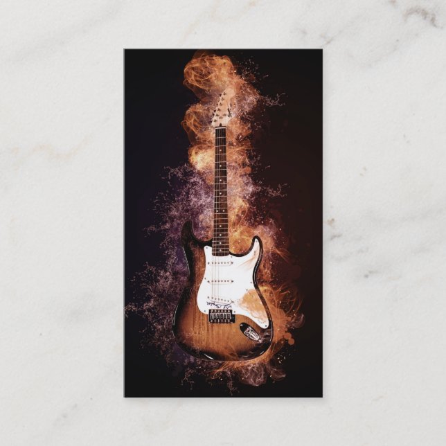 Carte De Visite Élégant musicien (Devant)