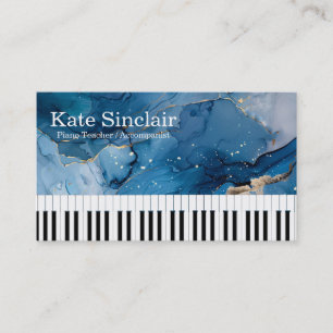 Carte De Visite Élégant Musique Moderne Professeur de piano profes