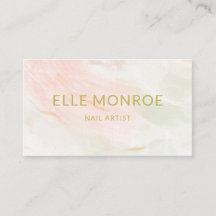 Elégant Nail Artist Business & eNomment Card
