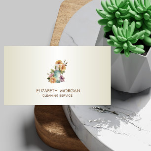 Carte De Visite Élégant nettoyage des bouteilles en vaporisateur d