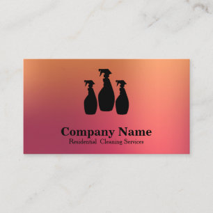 Carte De Visite Elégant nettoyage Parties scintillant aquarelle