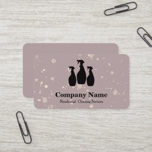 Carte De Visite Elégant nettoyage Parties scintillant aquarelle