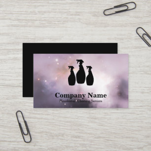 Carte De Visite Elégant nettoyage Parties scintillant aquarelle