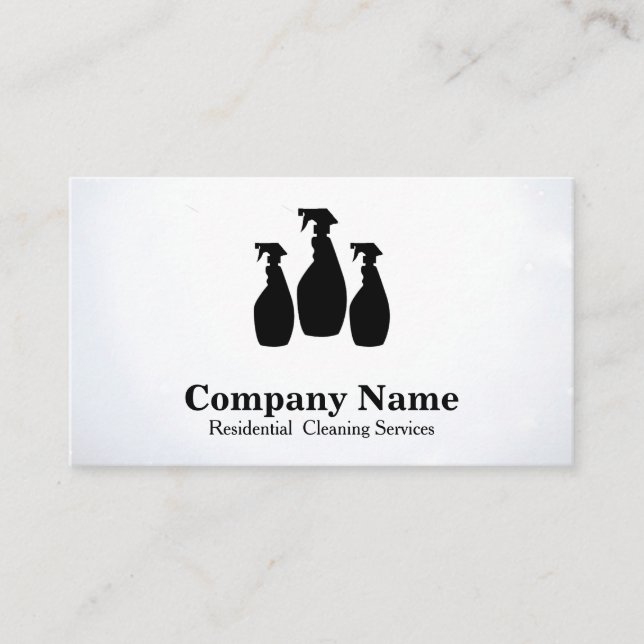 Carte De Visite Elégant nettoyage Parties scintillant aquarelle (Devant)