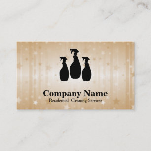 Carte De Visite Élégant nettoyage Parties scintillant Bokeh