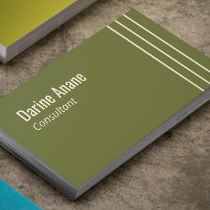 Carte De Visite Élégant Nettoyant Simple Sage Vert & Blanc Grandes