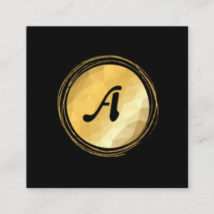 Carte de visite élégant noir effet doré.