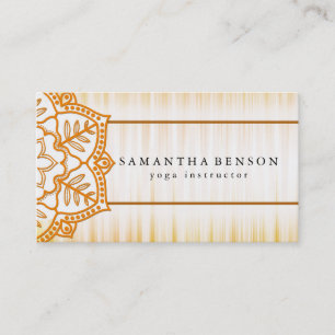 Carte De Visite Élégant noir et blanc Lotus Flower Logo Yoga