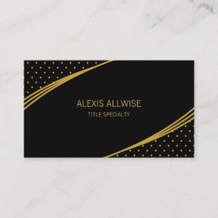 Carte De Visite Élégant noir et or