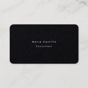 Carte De Visite Élégant noir minimaliste élégant moderne