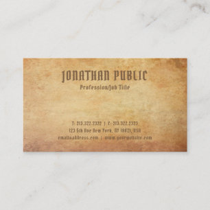 Carte De Visite Élégant Nostalgique vieux papier look Premium épai