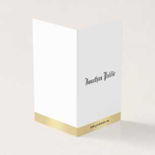 Carte De Visite Élégant or blanc style ancien Script de calligraph