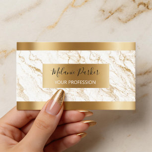 Carte De Visite Élégant or moderne frappe le marbre