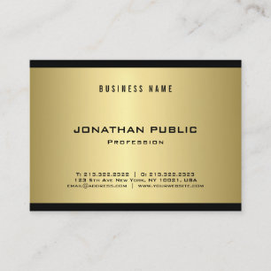 Carte De Visite Elégant or tendance Look moderne Glam Plain Luxe